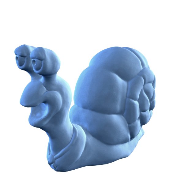 hi-poly snail sculpt 3D Model .c4d .max .obj .3ds .fbx .stl .blend 