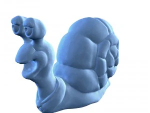 escultura de caracol de alta poli Modelo 3D