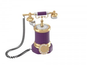 retro style phone Model 3D