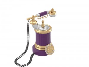 retro style phone Model 3D