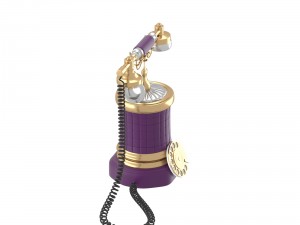 retro style phone Model 3D