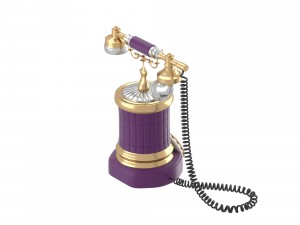 retro style phone Model 3D