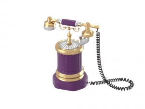 retro style phone Model 3D