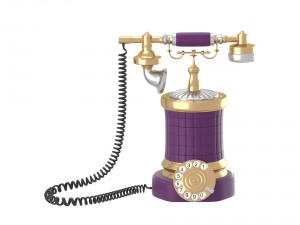 retro style phone Model 3D