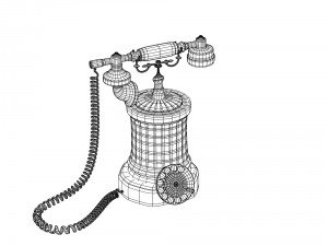retro style phone Model 3D