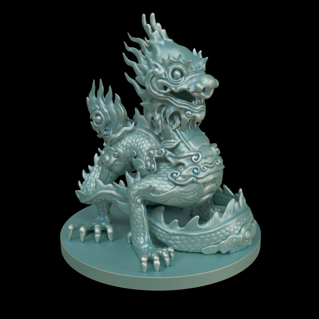 imperial dragon 3D Print Model .c4d .max .obj .3ds .fbx .stl .blend 