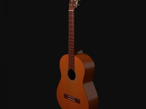 클래식 어쿠스틱 기타 3D 모델