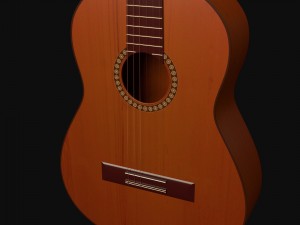 classical acoustic guitar Modèle 3D