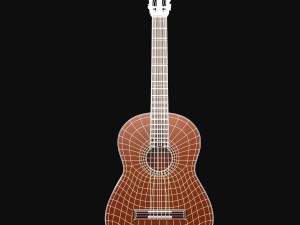 classical acoustic guitar Modèle 3D