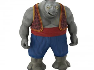 rhino game character 3D Model