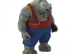 rhino game character 3D Model