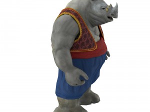 rhino game character 3D-Modell