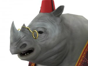 rhino game character 3D Model