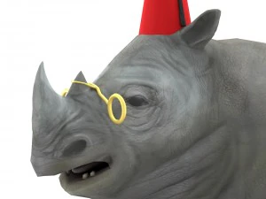 rhino game character 3D Model