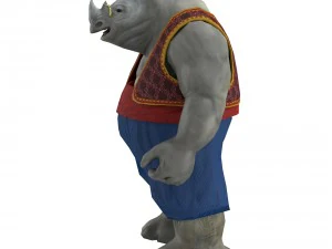 rhino game character 3D Model