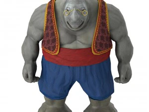 rhino game character 3D Model