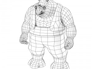 rhino game character 3D-Modell