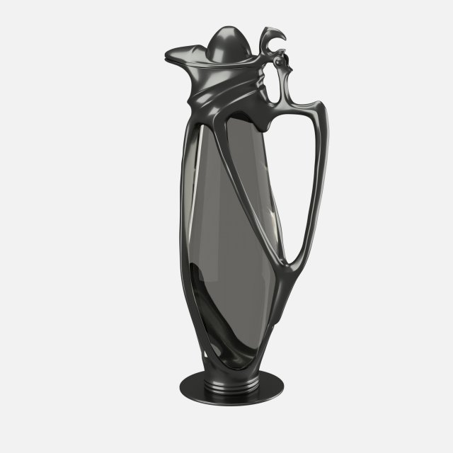 art deco jar Model 3D .c4d .max .obj .3ds .fbx .stl .blend 
