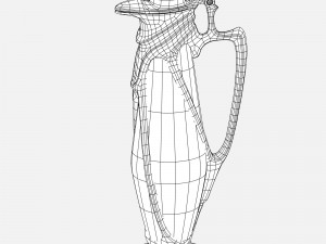 art deco jar Model 3D