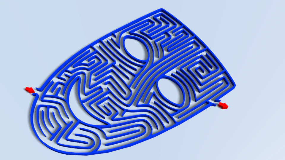maze 18 3D Model .c4d .max .obj .3ds .fbx .stl .blend 