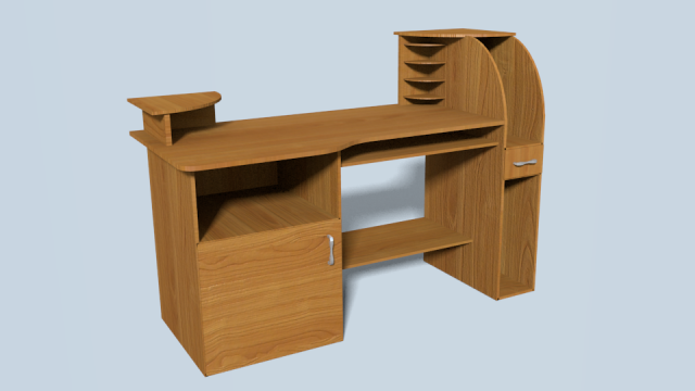 desk office 3D Model .c4d .max .obj .3ds .fbx .stl .blend