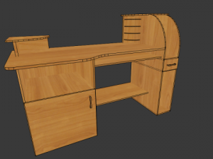 desk office 3D 模型