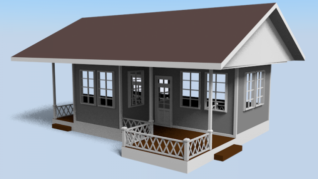 simple house Modelo 3D .c4d .max .obj .3ds .fbx .stl .blend 