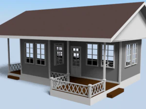 rumah sederhana Model 3D