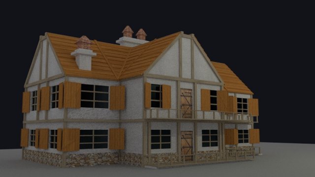 house 3D 模型 .c4d .max .obj .3ds .fbx .stl .blend