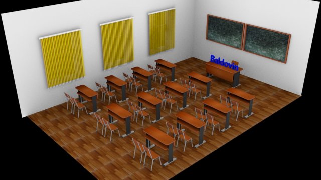 room clas Model 3D .c4d .max .obj .3ds .fbx .stl .blend 