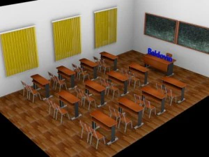 방 클래스 3D 모델