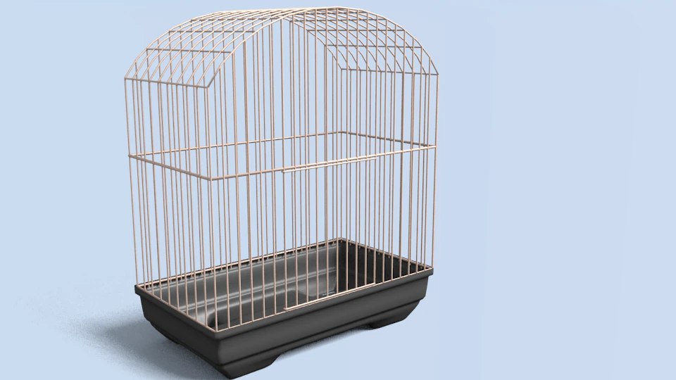 bird cage 3D Model .c4d .max .obj .3ds .fbx .stl .blend 