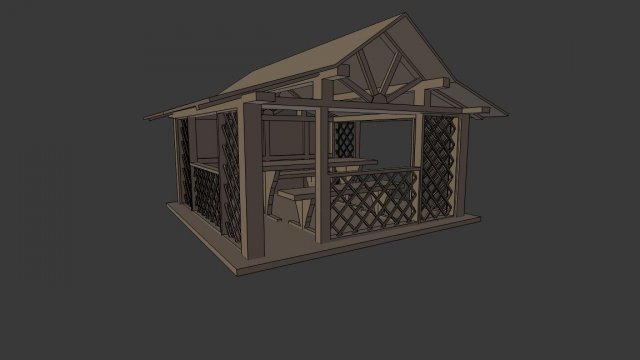 gazebo 3Dモデル .c4d .max .obj .3ds .fbx .stl .blend 