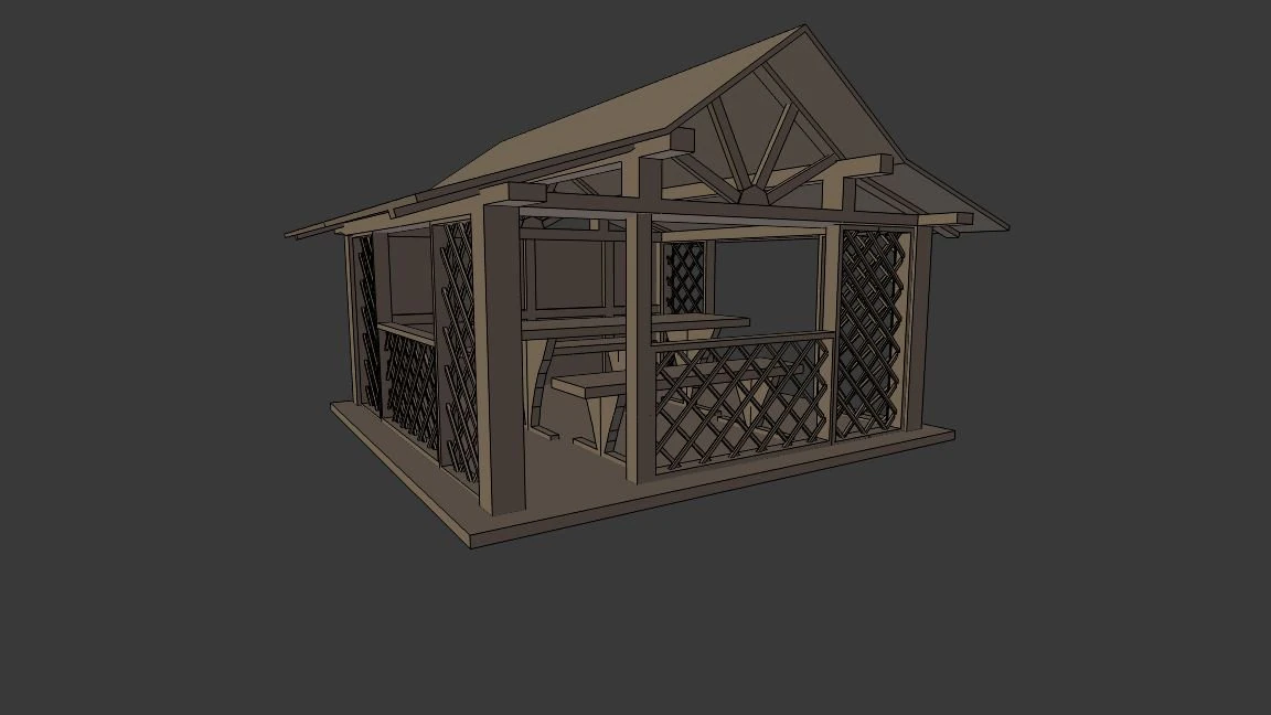 gazebo 3D Model .c4d .max .obj .3ds .fbx .stl .blend