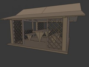 gazebo 3Dモデル