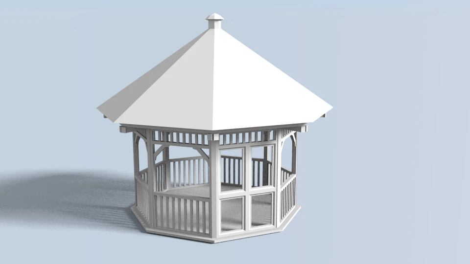 gazebo 3D Model .c4d .max .obj .3ds .fbx .stl .blend 