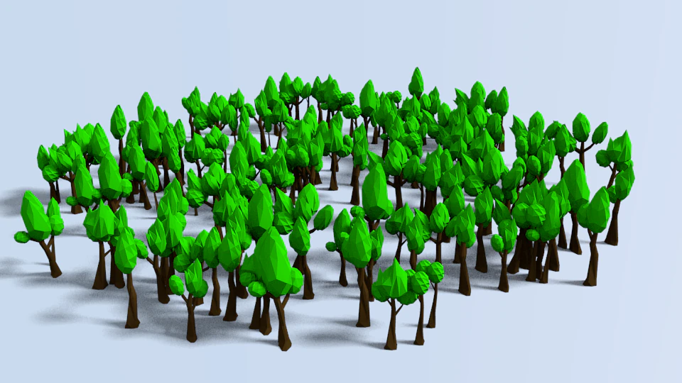 cartoon forest 3D Model .c4d .max .obj .3ds .fbx .stl .blend 