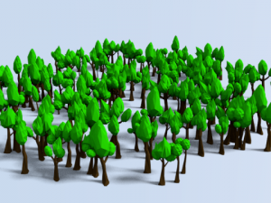 cartoon forest 3D Model