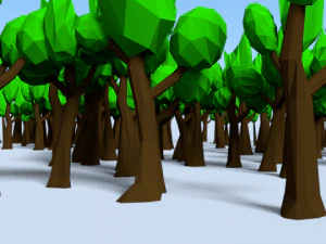 cartoon forest 3D Model