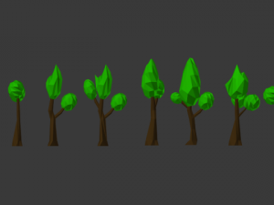 cartoon forest Model 3D