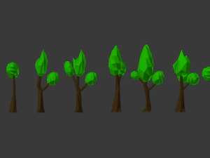 cartoon forest 3D Model