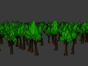 cartoon forest 3D Model