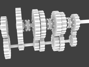 simple vehicle gears box 3D Модель