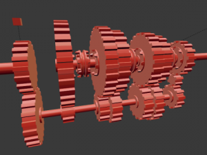 simple vehicle gears box 3D Model