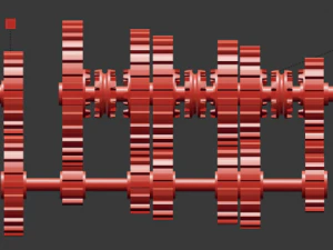 simple vehicle gears box 3D Model