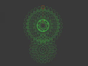 simple vehicle gears box 3D Model