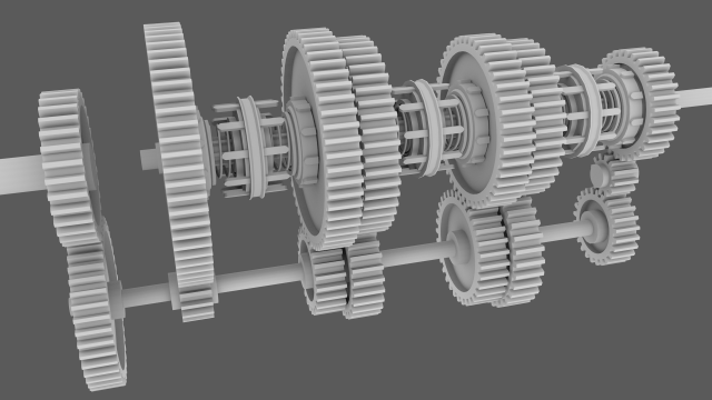 gears box Modello 3D .c4d .max .obj .3ds .fbx .stl .blend 