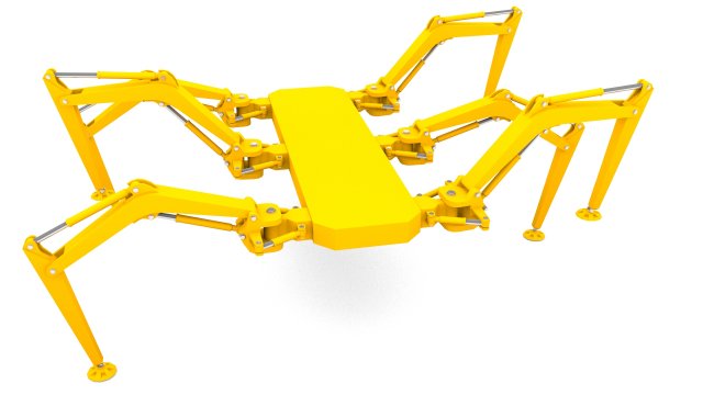 hexapod robot 3D Model .c4d .max .obj .3ds .fbx .stl .blend 