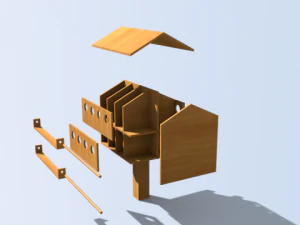 p&aacute;ssaro dom&eacute;stico Modelo 3D