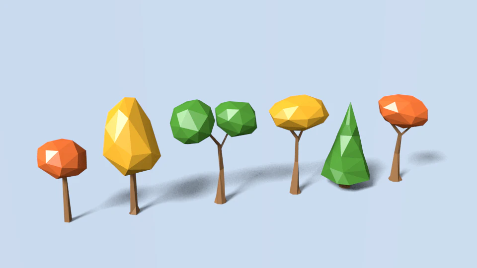 low poly tree 3D Model .c4d .max .obj .3ds .fbx .stl .blend 